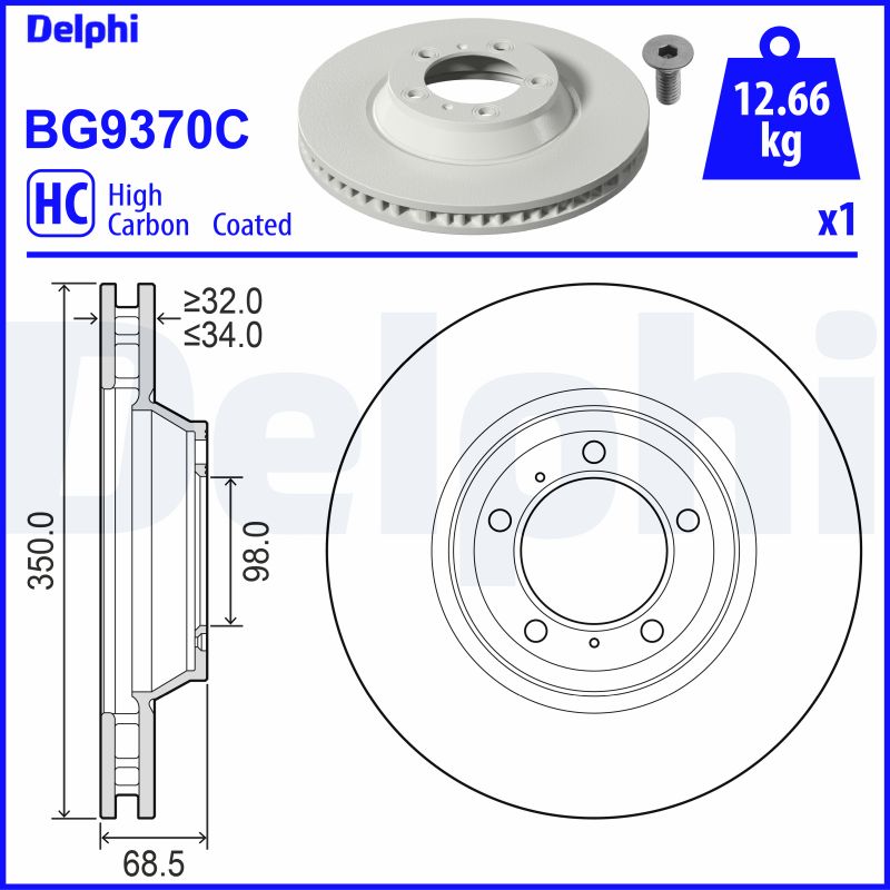 Disc frana BG9370C DELPHI