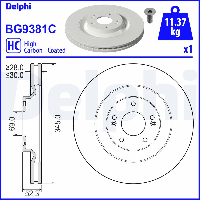 Disc frana BG9381C DELPHI