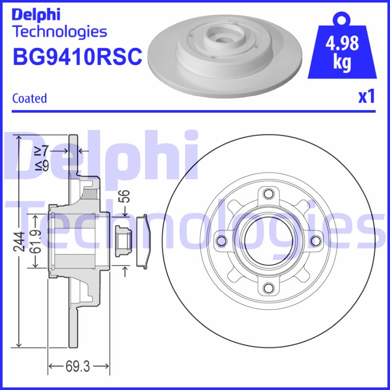 Disc frana BG9410RSC DELPHI