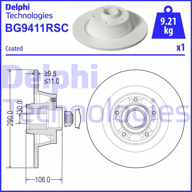 Disc frana BG9411RSC DELPHI