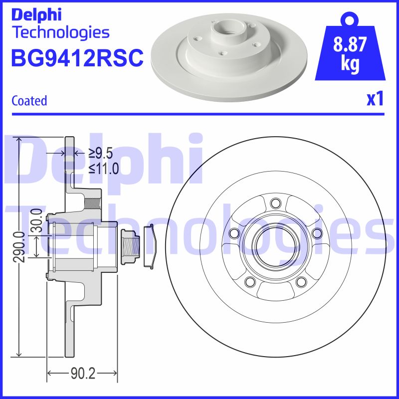 Disc frana BG9412RSC DELPHI