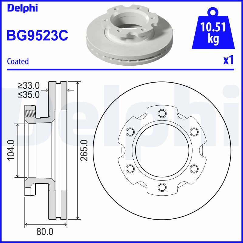 Disc frana BG9523C DELPHI