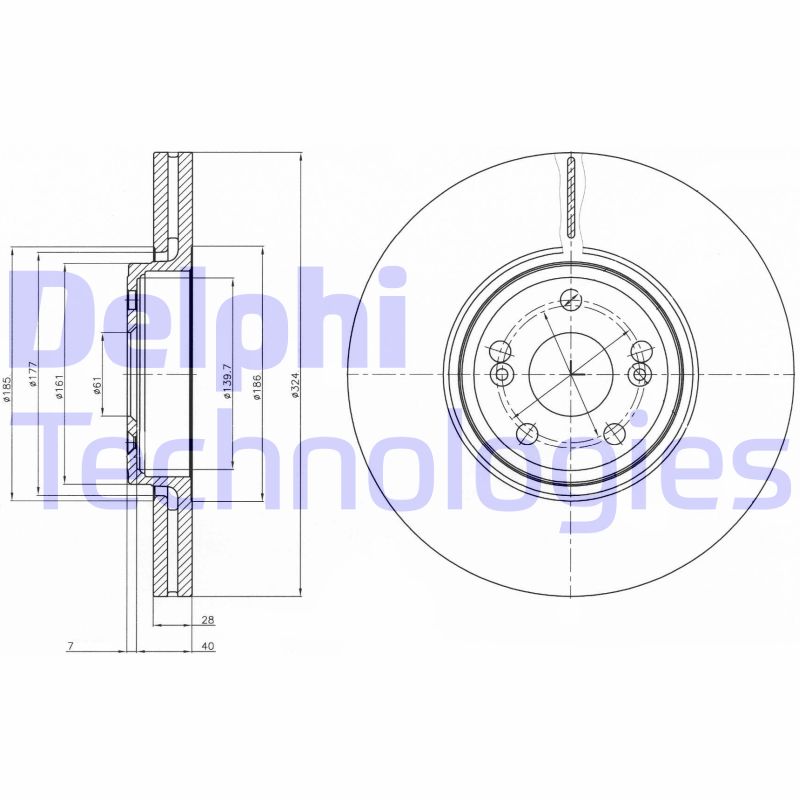 Disc frana BG9687 DELPHI