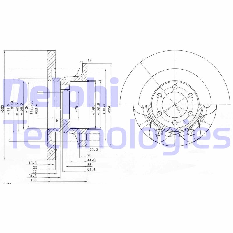 Disc frana BG9722 DELPHI