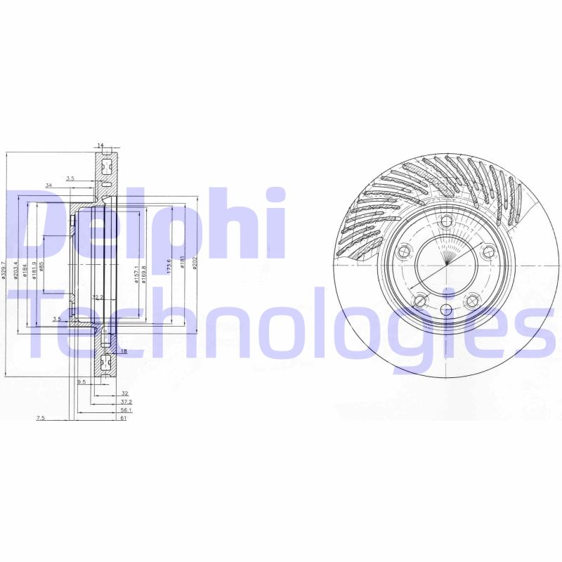 Disc frana BG9773 DELPHI