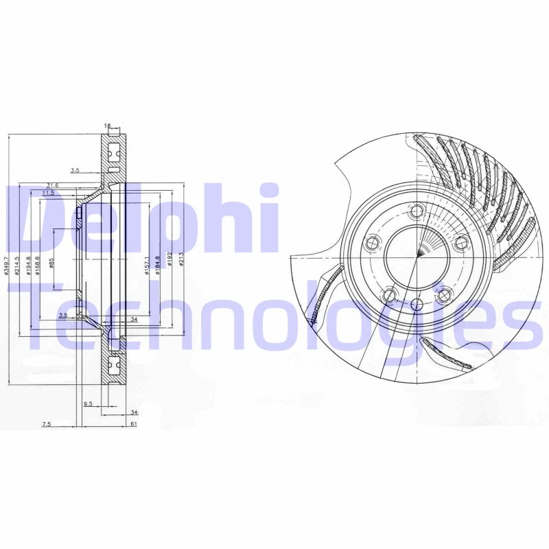 Disc frana BG9774 DELPHI