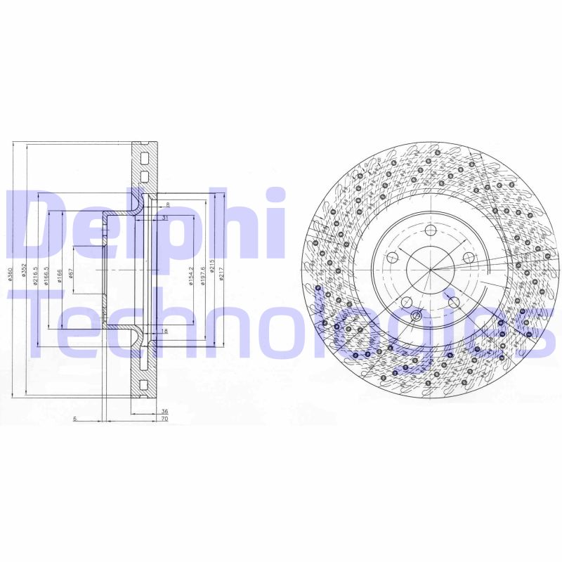 Disc frana BG9879 DELPHI