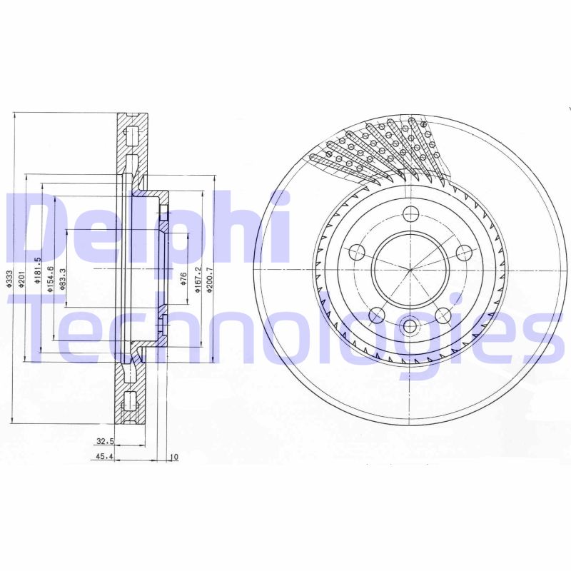 Disc frana BG9892 DELPHI