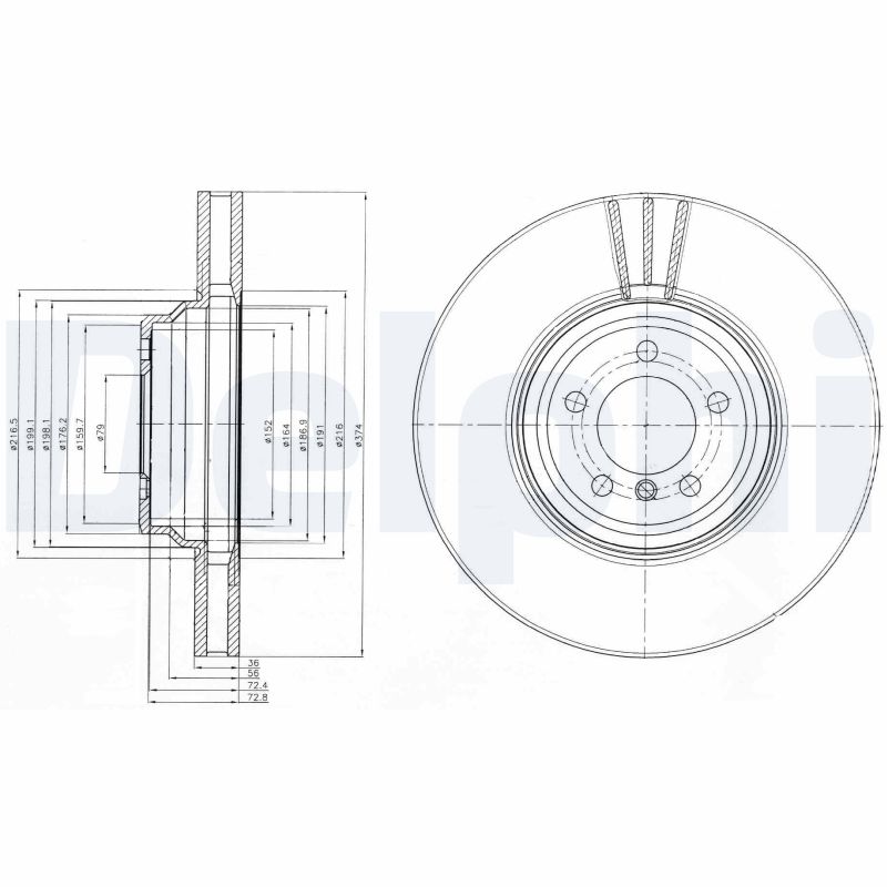 Disc frana BG9915 DELPHI