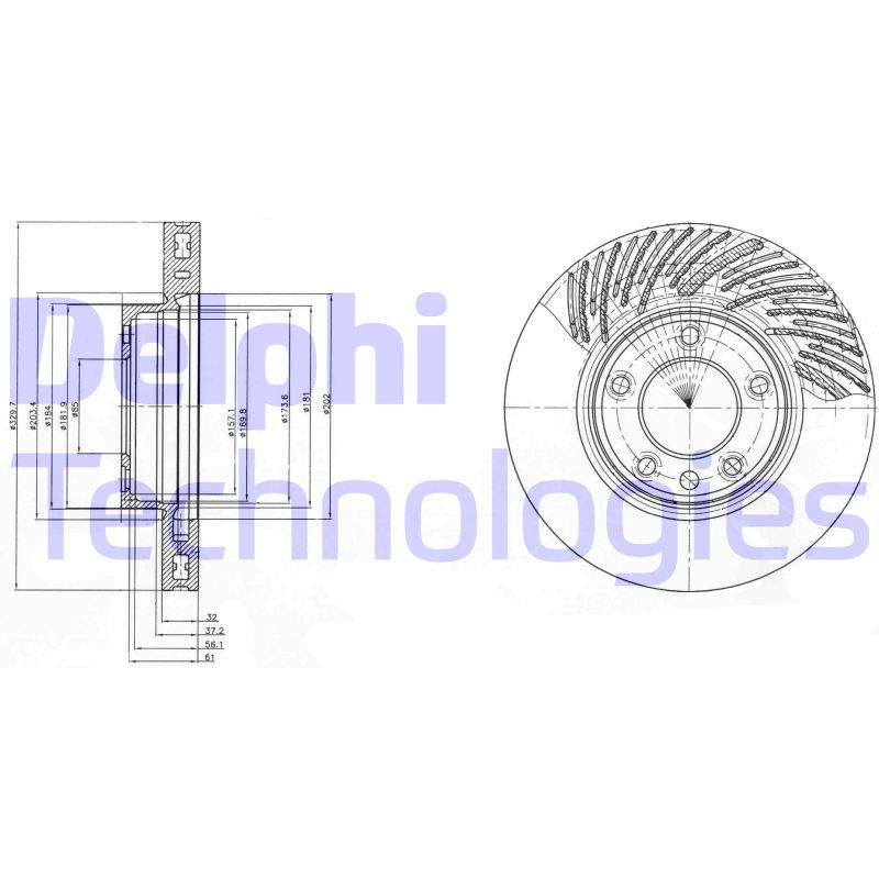 Disc frana BG9949 DELPHI