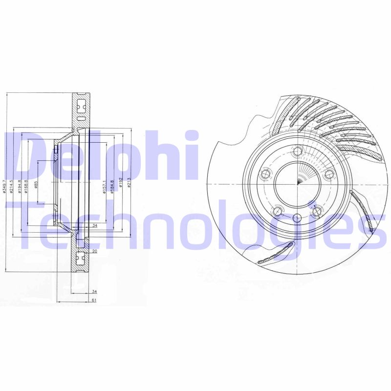 Disc frana BG9950 DELPHI