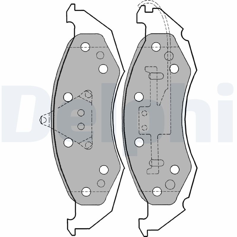set placute frana,frana disc LP1181 DELPHI