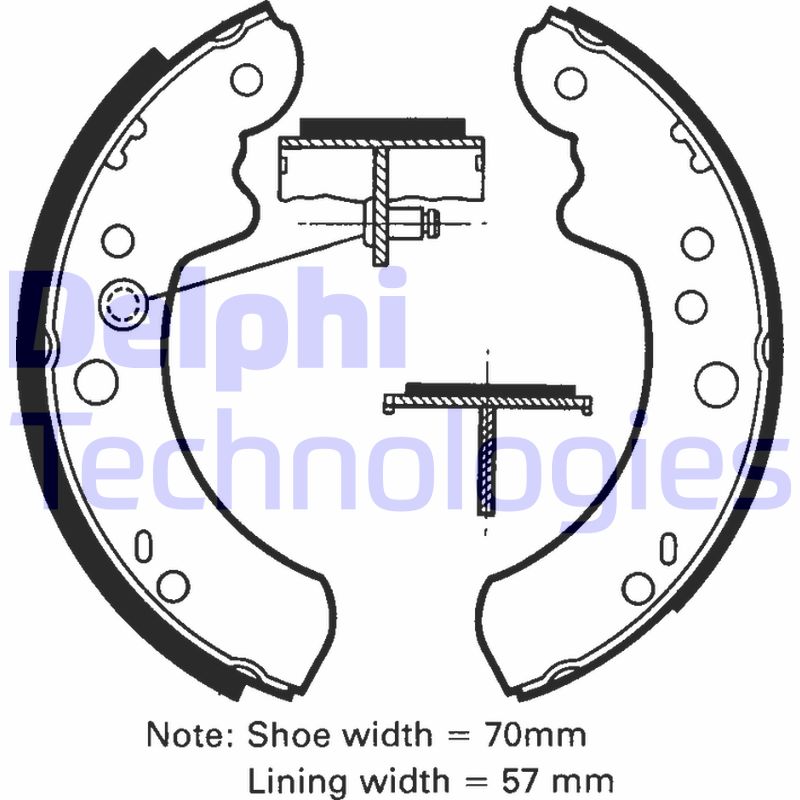 Set saboti frana LS1312 DELPHI