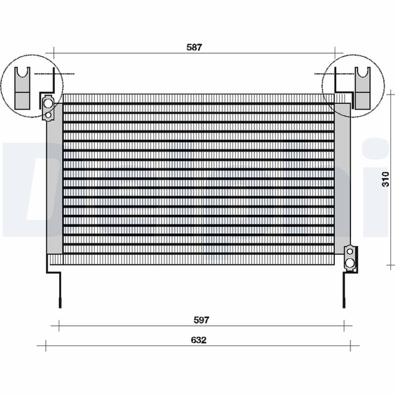 Condensator, climatizare TSP0225006 DELPHI