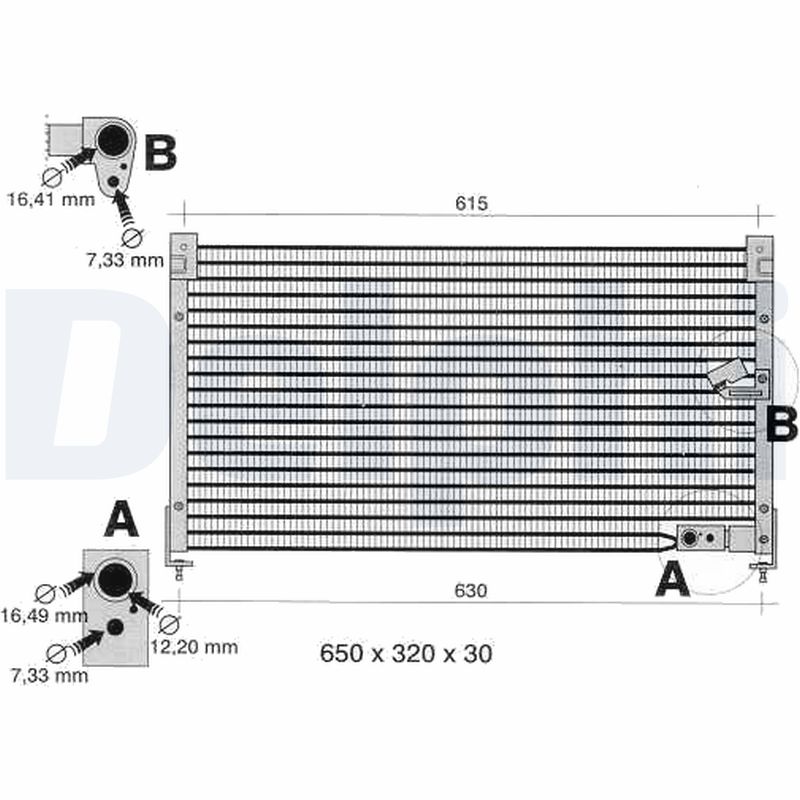Condensator, climatizare TSP0225134 DELPHI