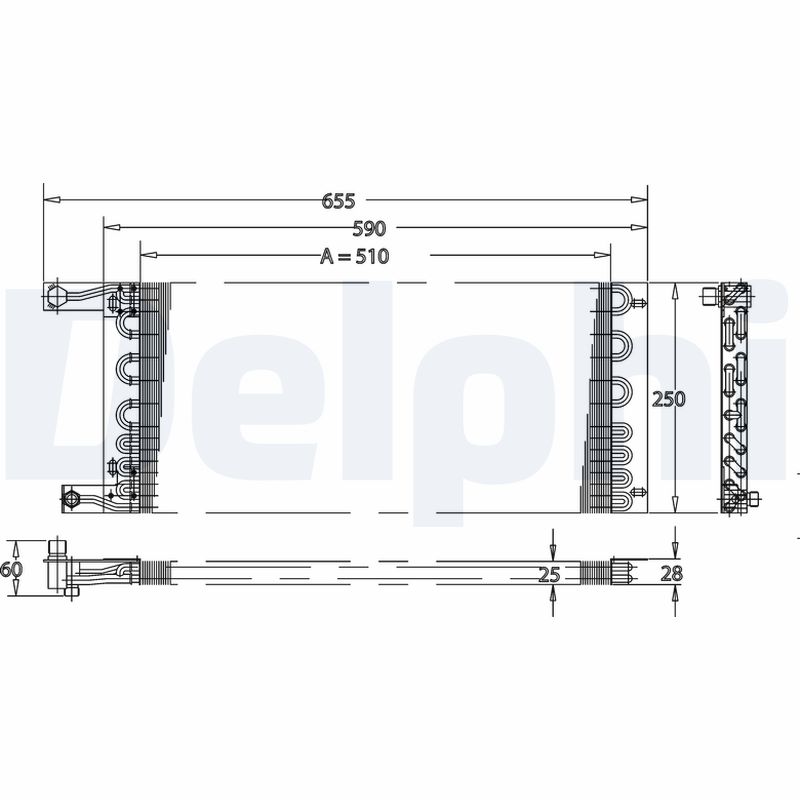 Condensator, climatizare TSP0225164 DELPHI