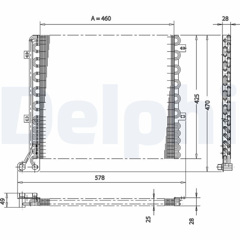 Condensator, climatizare TSP0225167 DELPHI