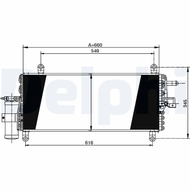 Condensator, climatizare TSP0225171 DELPHI