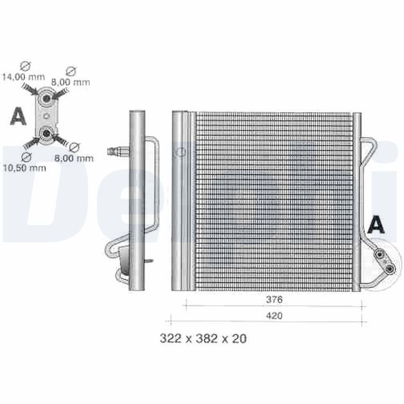 Condensator, climatizare TSP0225320 DELPHI