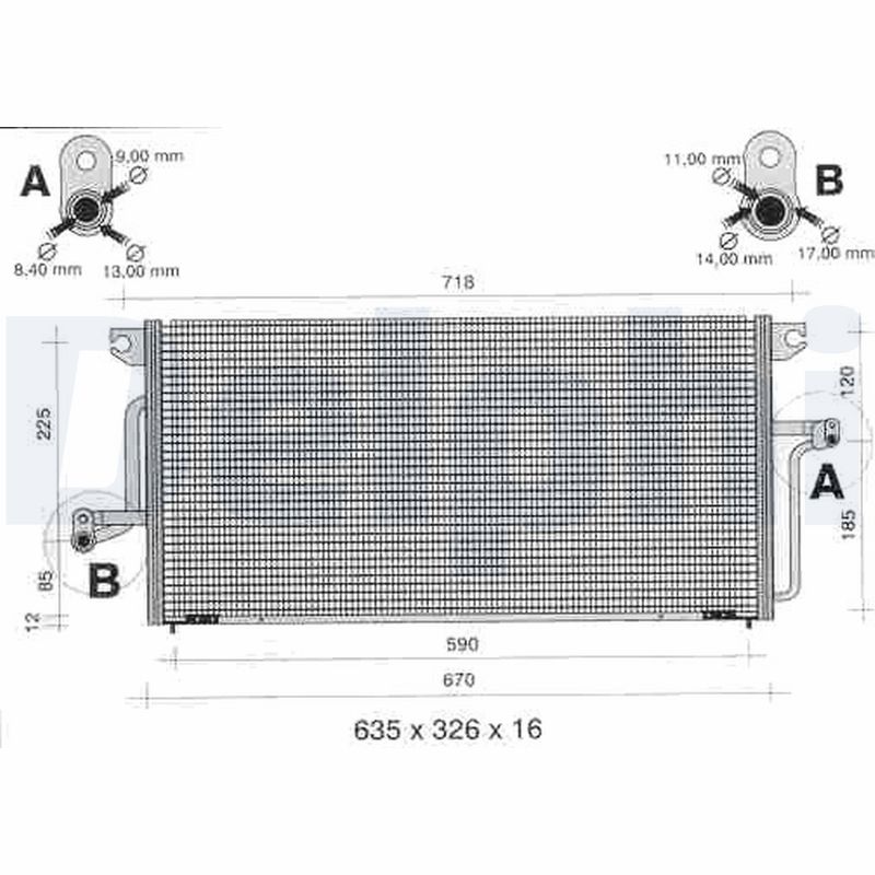Condensator, climatizare TSP0225336 DELPHI