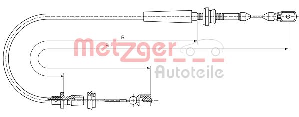 Cablu acceleratie 10.1013 METZGER