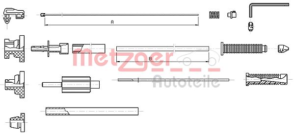 Cablu acceleratie 10.1179 METZGER