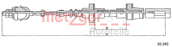 Cablu ambreiaj 10.343 METZGER