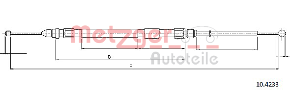 Cablu, frana de parcare 10.4233 METZGER