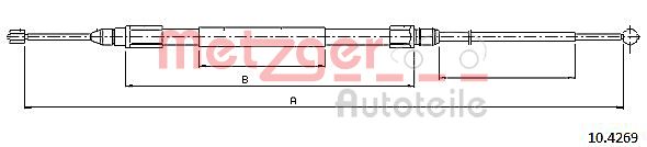 Cablu, frana de parcare 10.4269 METZGER