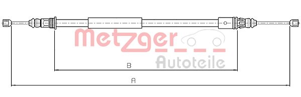 Cablu, frana de parcare 10.4713 METZGER AUTOTEILE