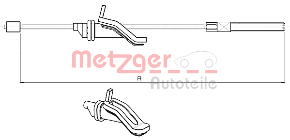 Cablu, frana de parcare 10.5369 METZGER