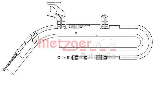 Cablu, frana de parcare 10.7482 METZGER