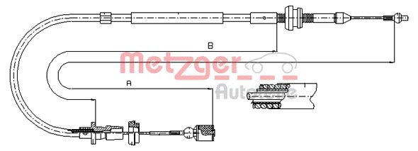Cablu acceleratie 10.0861 METZGER