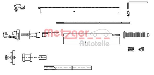 Cablu acceleratie 10.1177 METZGER