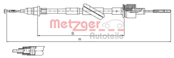 Cablu ambreiaj 10.2444 METZGER