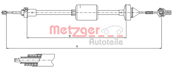 Cablu ambreiaj 10.2842 METZGER