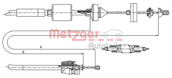 Cablu ambreiaj 10.2843 METZGER