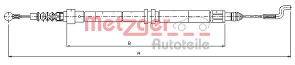 Cablu, frana de parcare 10.7393 METZGER