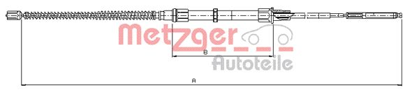 Cablu, frana de parcare 10.7405 METZGER