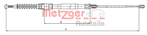 Cablu, frana de parcare 10.7518 METZGER