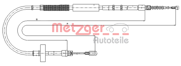 Cablu, frana de parcare 10.7537 METZGER