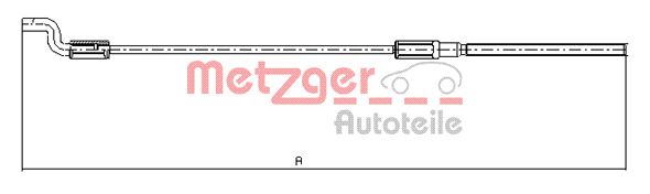 Cablu, frana de parcare 10.7621 METZGER