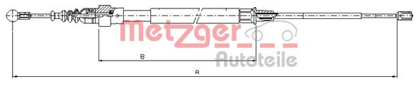 Cablu, frana de parcare 10.7625 METZGER