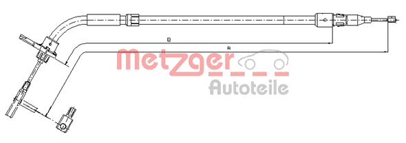 Cablu, frana de parcare 10.9333 METZGER