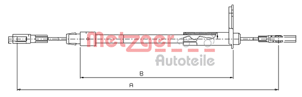 Cablu, frana de parcare 10.9441 METZGER