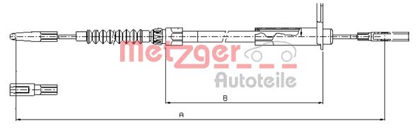 Cablu, frana de parcare 10.9456 METZGER