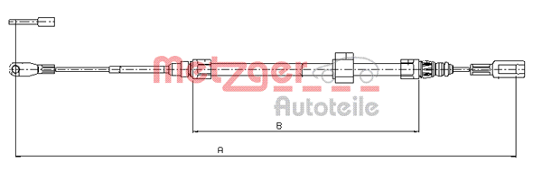 Cablu, frana de parcare 10.9882 METZGER