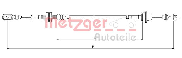 Cablu acceleratie 11.0181 METZGER