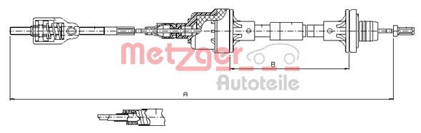 Cablu ambreiaj 11.2562 METZGER
