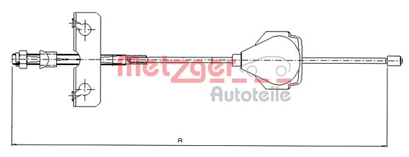Cablu, frana de parcare 11.5513 METZGER